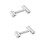 2Pcs Stainless Steel Rolling Sticks for Baking Dough Roller Pin Silver 6