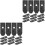 40Pièces Outils Fixation Table Noir Solides Polyvalents 2