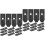 40Pièces Outils Fixation Table Noir Solides Polyvalents 3