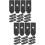 40Pièces Outils Fixation Table Noir Solides Polyvalents 6