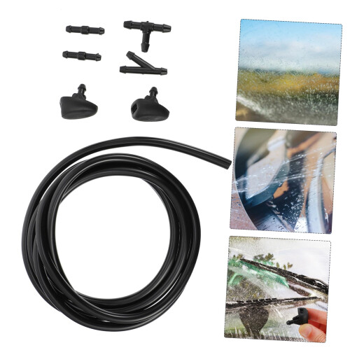 2 Sets Windshield Washer Nozzle Kit for C5, Leak Connection, Easy Replacement, Clear Visibility 1