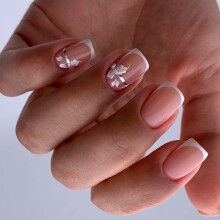 Flexible Press On Nails 5D Tulip Floral Design, Longlasting Fake Nail Tips for DIY Art at Home