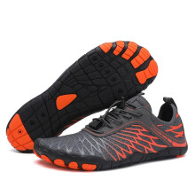 (Gray Orange, 2.5) [Quick-Dry Barefoot Shoes] Breathable Quick-Dry Barefoot Shoes | Men's and Women's Wide-Toe Unisex Gym Running Walking Ground Shoe
