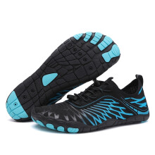 (Black Blue, 8) [Quick-Dry Barefoot Shoes] Breathable Quick-Dry Barefoot Shoes | Men's and Women's Wide-Toe Unisex Gym Running Walking Ground Shoe