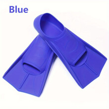 (Blue, L（39-41）) Unisex Swimming Fins Made of Silicone, Short Swim Flippers for Diving And Snorkeling Equipment, Perfect As Gifts