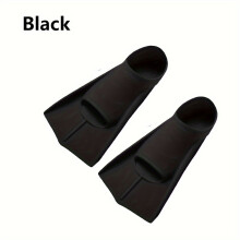 (Black, M（36-38）) Unisex Swimming Fins Made of Silicone, Short Swim Flippers for Diving And Snorkeling Equipment, Perfect As Gifts