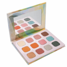Eyeshadow Palette 12 Color Waterproof Long Lasting Pigment Pearl Shades Smooth Blend Makeup Set (Green)