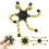 Fidget Spinner Mechanical Deformation Toy, DIY Transformable Robot Chain for Stress Relief, Yellow 1
