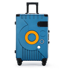 20 Inch Lightweight Carry On Luggage with 360 Spinner Wheels, Aluminum Frame Anti Theft Hardside Suitcase, Peacock Blue