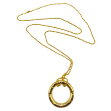 Magic Ring Trick Necklace Gold Metal Close Up Magic Necklace for Beginners Durable Sleight Prop