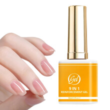 Nail Gel Glue 9‑in‑1 15ml Clear Gel Nail Glue with Reinforced Brush Precision and LED UV Curing