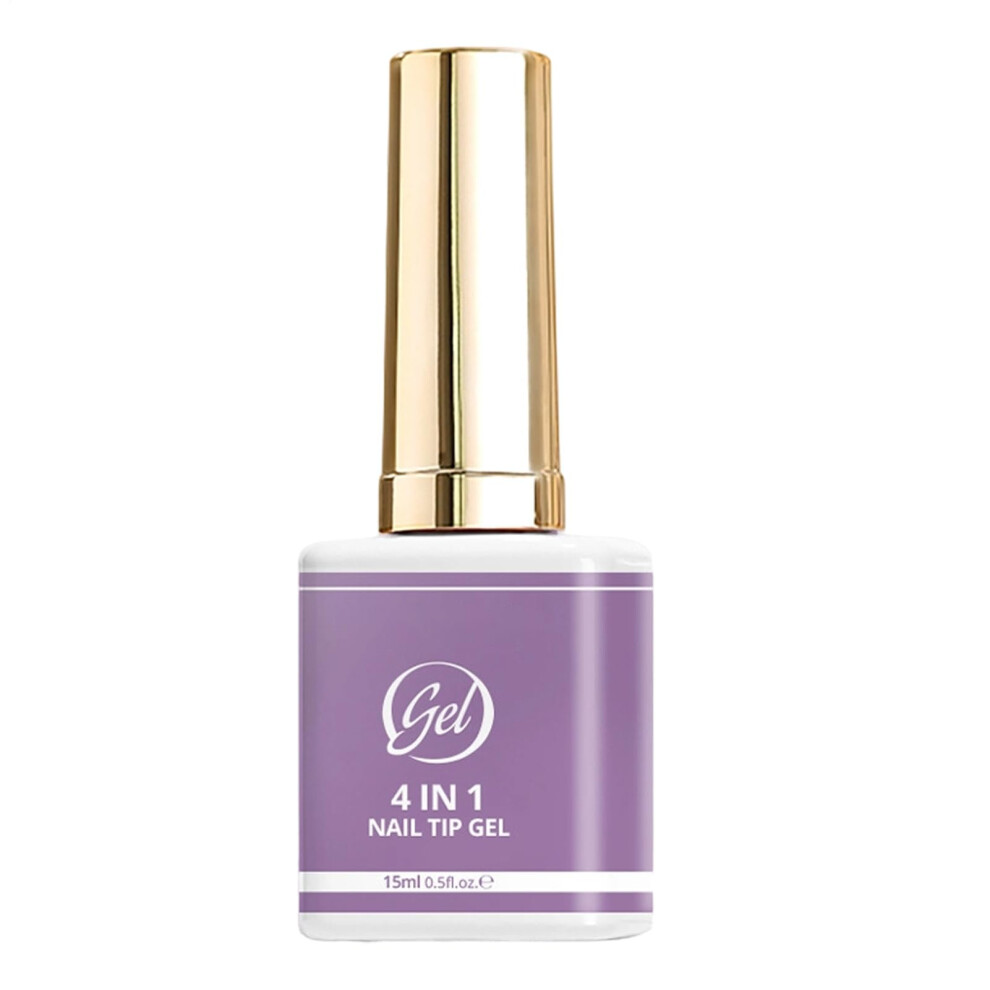 LED Nail Glue 15ml 4in1 Professional Nail Adhesive, Fast LED Curing LongLasting Bond for Acrylic and Gel Tips