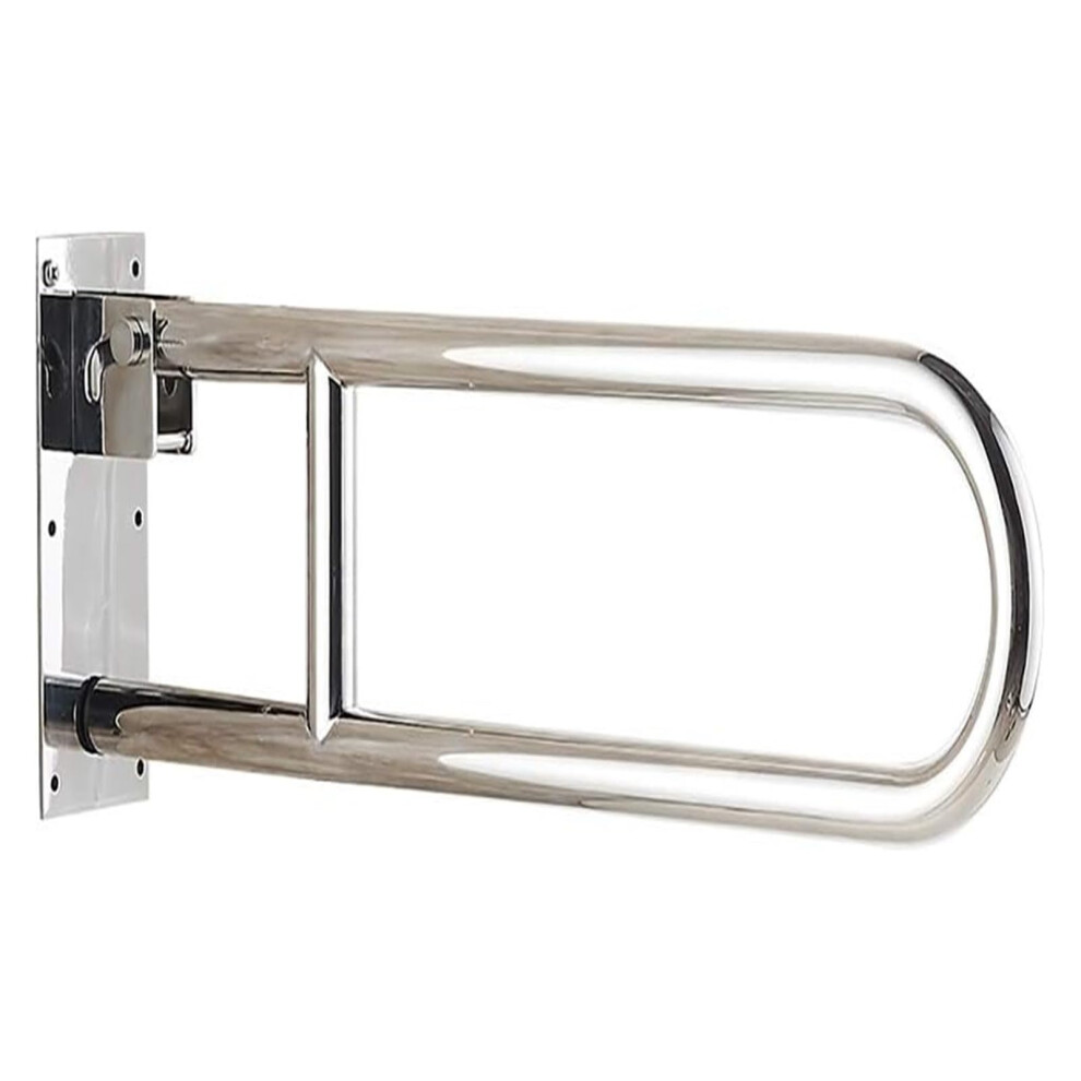 70cm Stainless Steel Folding Grab Bar with Mirror Finish, Bathroom Safety Rail for Toilet Handicap Support