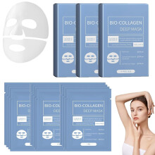 Bio Collagen Face Mask 12pcs Deep Hydration AntiWrinkle Lifting Overnight Renewal for Firming Skin