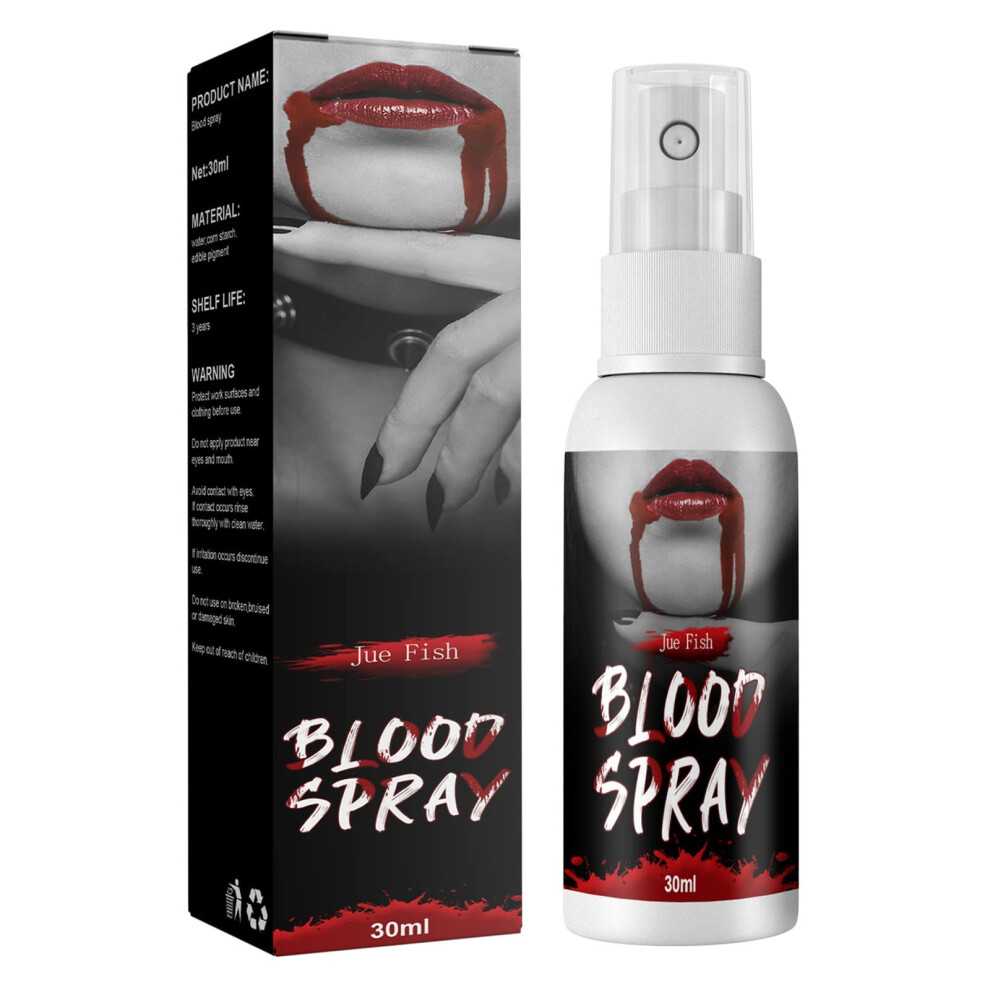 30ml Fake Blood Spray for Halloween Makeup and Costume, Realistic Blood Effects for Cosplay and Theater