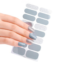 16 Pieces Long Lasting French Nail Strips Waterproof Gel Nail Stickers with Quick LED Curing