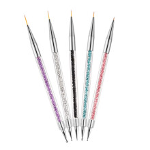 5pcs UV Gel Nail Art Brush Set with Professional Dotting and Drawing Pens for Precision Detailing