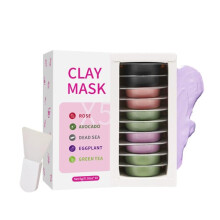 Pink Clay Face Mask 50g Set Deep Cleansing Hydrating Pore Refining Brightening Single Use Packets