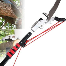 Extendable Pole Saw 7.2m Telescopic Tree Pruner, 2in1 Lightweight Aluminum Long Reach Tree Trimmer