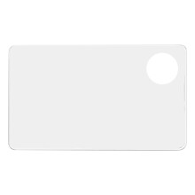 Clear Acrylic Paint Palette with Thumb Hole, Nonstick Easy Clean Ellipse Mixing Tray for Artists 10x15cm