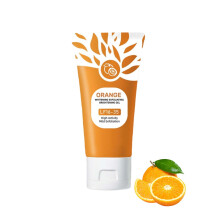 Organic Orange Enzyme Exfoliating Gel Face and Body Scrub, Deep Cleansing Moisturizing Facial Exfoliator (1pc)