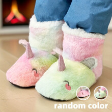 (Pink, 12-12.5 Little Kid) Kids Dinosaur Unicorn Winter Shoes - Warm, Lightweight, Comfortable Indoor Slippers for Girls with Cute Cartoon Design