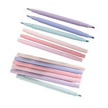 Dual Tip Highlighters Set 12 Colors, Quick Dry Ink and Soft EyeFriendly Markers for Study and Journaling