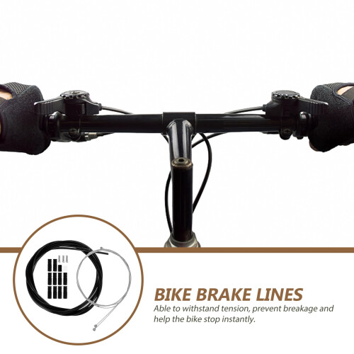Conjunto de cabos de freio de plástico para bicicleta de montanha (1 par) 1