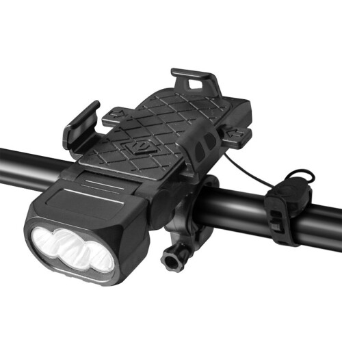 Kayannuo Bicycle Headlight with Phone Mount and Horn Black 1