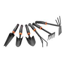 6Piece Garden Tool Set Durable Iron Mini Shovel and DualUse Hoeing Rake for Balcony Plants