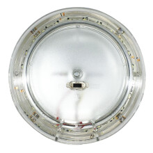 12V LED RV Interior Light with Switch, 24 LED Surface Mount Dome Ceiling Lamp for Camper Trailer