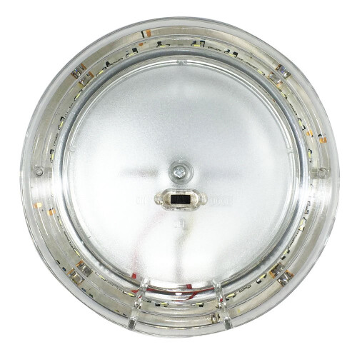12V LED RV Interior Light with Switch, 24 LED Surface Mount Dome Ceiling Lamp for Camper Trailer