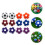 12 stk. flerfarvede bordfodbolde til reservefodbolde 3
