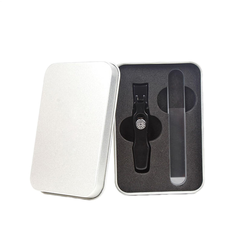 Stainless Steel Nail Clippers Set with Wide Jaw Design, Ergonomic Grip and BuiltIn Nail File for Thick Nails