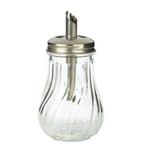 (1 Pcs) 200ml Glass Sugar Dispenser Pourer, Retro Style Sugar Jar Decanter Cafe Bistro Restaurant Sugar Shaker Bowl
