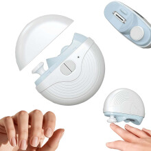 Electric Nail Clippers for Seniors, 2in1 Automatic Nail Trimmer with Polishing and LED Light