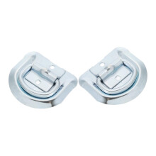 2pcs Heavy Duty Trailer Tie Down Anchors Stainless Steel D Ring with Lock Pin and Chain for Trucks