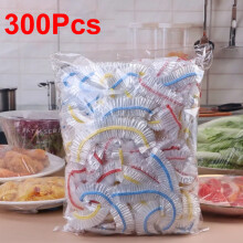 (Multicolour, 300Pcs) Cling Film with Elastic Band, Colour Food Storage Bags, Disposable Food Storage Bags, Sealing Bags, for Food Storage