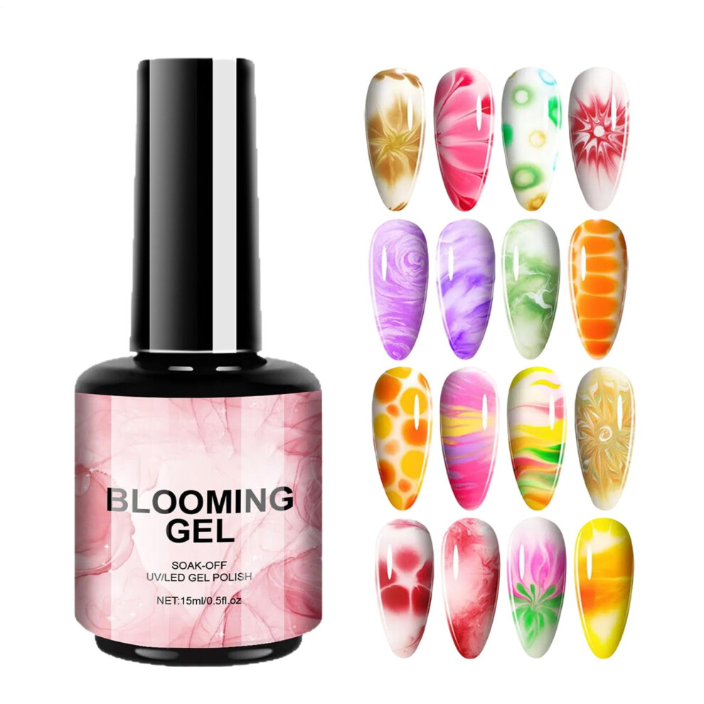 15ml Blooming Gel UV Nail Polish with Creative Blooming Effect and LongLasting Gloss Finish