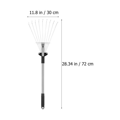 Metal Garden Rake Adjustable Telescopic Foldable 1