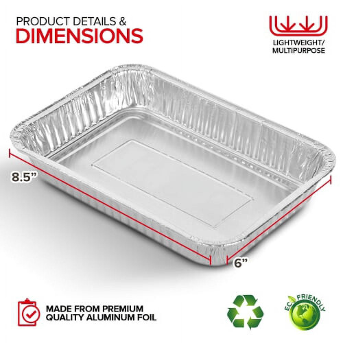 Grill drip pans aluminum 1.25 inch 25-pack 2