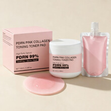 Collagen Toner Pads 60 Count, Hydrating Exfoliating Facial Pads for Glowing Skin and Pore Refining