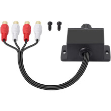 Universal RCA Car Amplifier Volume Control Knob, Adjustable Subwoofer Level Controller for Dash Mount Audio System