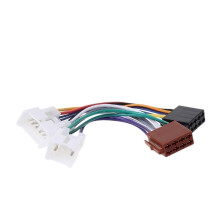 Car Wiring Harness Adapter Plug Cable Black 19cm for Easy Stereo Integration and Secure Signal Connection