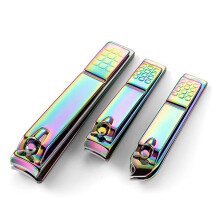 Stainless Steel Nail Clippers Set Gradient Black RustResistant Dual Use Precision Cutting for Travel