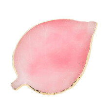 Leaf Shaped Resin Nail Art Mixing Palette Pink – Reusable EasyClean Tray for Precise Color and Makeup