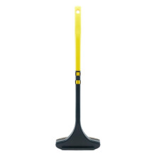 2 in 1 Window Screen Cleaner Brush with Scraper, Extendable Handle DoubleSided Design for Wet and Dry Use (Yellow)