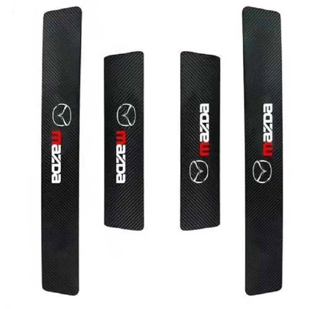 Car Door Sill Protector For Mazda Biante 20082018, Durable Carbon Fiber Guard 4Pcs Set, Scratchresistant Threshold Strips 9073542221876