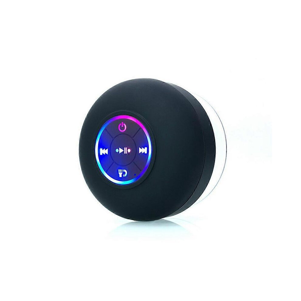Waterproof Bluetooth 5.0 Shower Speaker With Suction Cup No Stickers Without Stickers Black 3269602410748