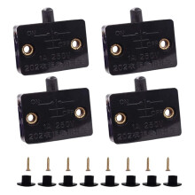 4 Pcs Cabinet Door Light Switch 12V Automatic Wardrobe Closet Sensor Easy Installation Black